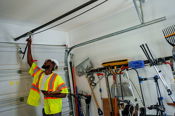 Professional Garage Door Panel Replacement technician working in Warroad, MN